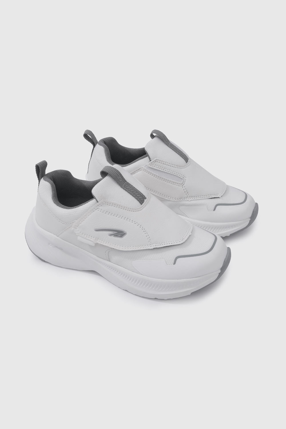 Zapatilla Deportiva Running Blanca C74 niña con velcro