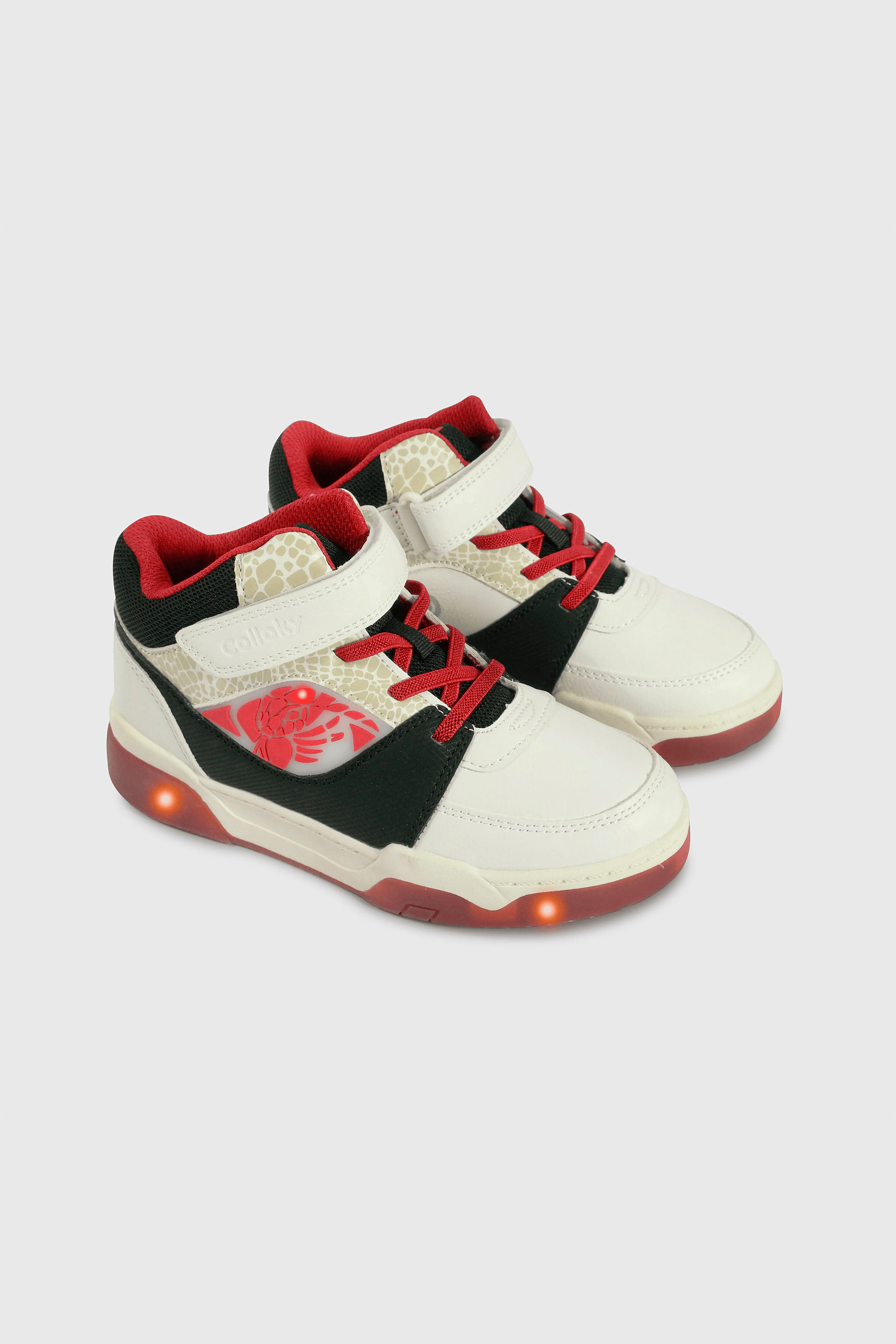 Zapatilla Multicolor con Luces de Niño con Velcro y Cordón Talla 28 al 38