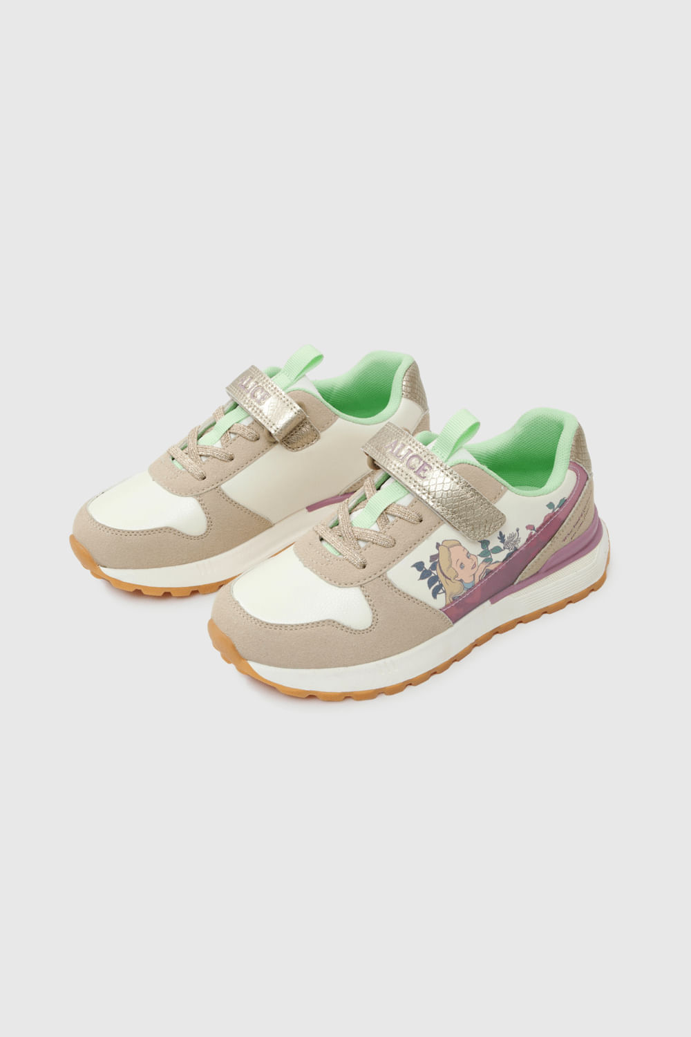 Zapatilla Disney Alicia de colección para Niña Beige