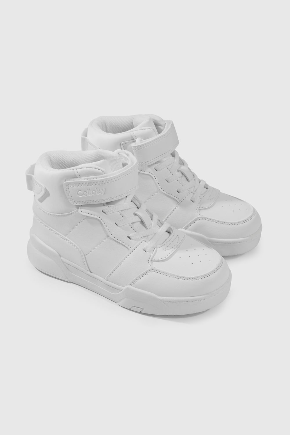 Zapatilla Urbana Blanca caña alta de niño Lifestyle