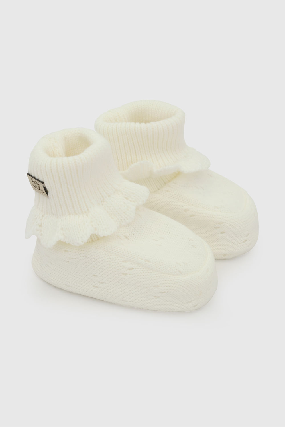 Zapato tejido niña blanco 0/6M a 6/12M